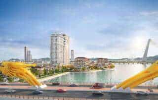 Sun Ponte Residence nằm giữa Cầu Rồng và Cầu Trần Thị Lý.