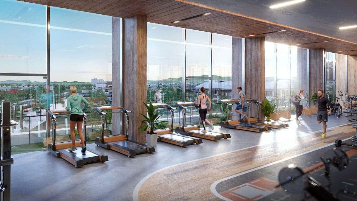 Tiện ích phòng gym cao cấp tại Sun Cosmo Residence Da Nang.