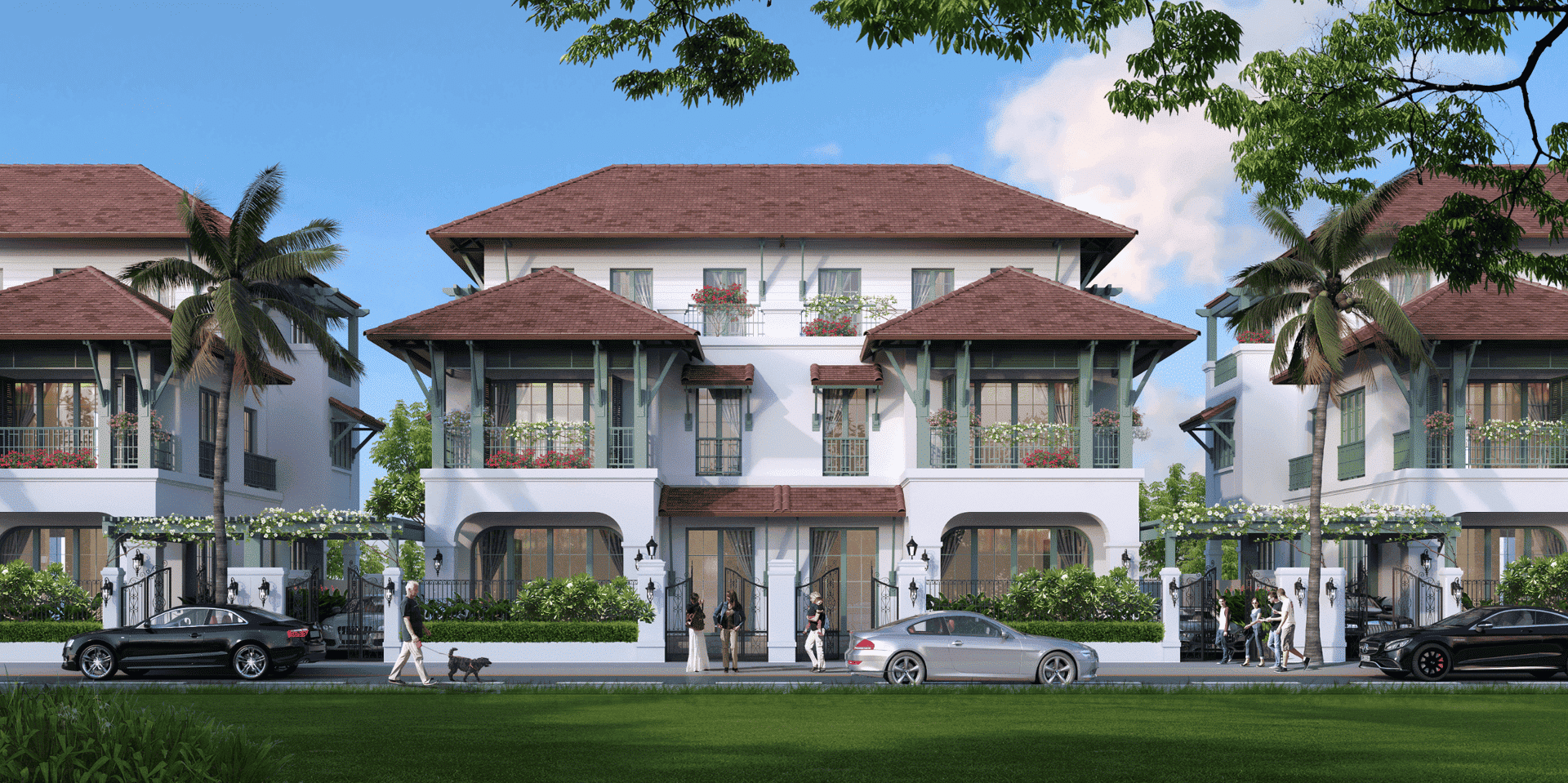 Kiến trúc biệt thự song lập Sun Tropical Village tối ưu không gian sống với 3 mặt thoáng, kết nối hài hòa giữa nét sang trọng hiện đại và mảng xanh nhiệt đới nguyên sơ. Biệt thự song lập Sun Tropical Village sở hữu 3 mặt thoáng, tối ưu không gian sống thư giãn giữa thiên nhiên.