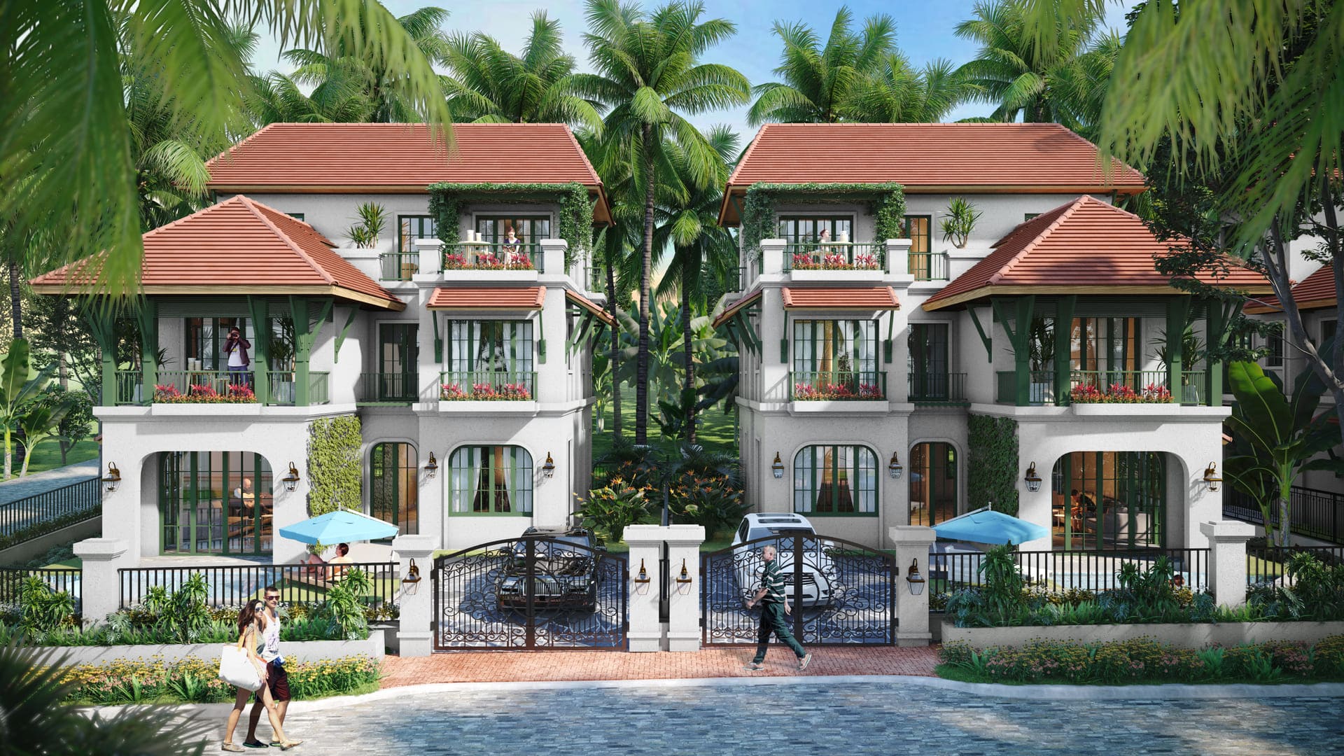 Mẫu biệt thự tứ lập Sun Tropical Village ấn tượng với thiết kế cân bằng đối xứng, không gian mở thoáng đãng đón trọn ánh sáng và gió trời tự nhiên của đảo Ngọc. Biệt thự tứ lập Sun Tropical Village gây ấn tượng với thiết kế cân bằng đối xứng, tối ưu mảng xanh và không gian sống đẳng cấp.